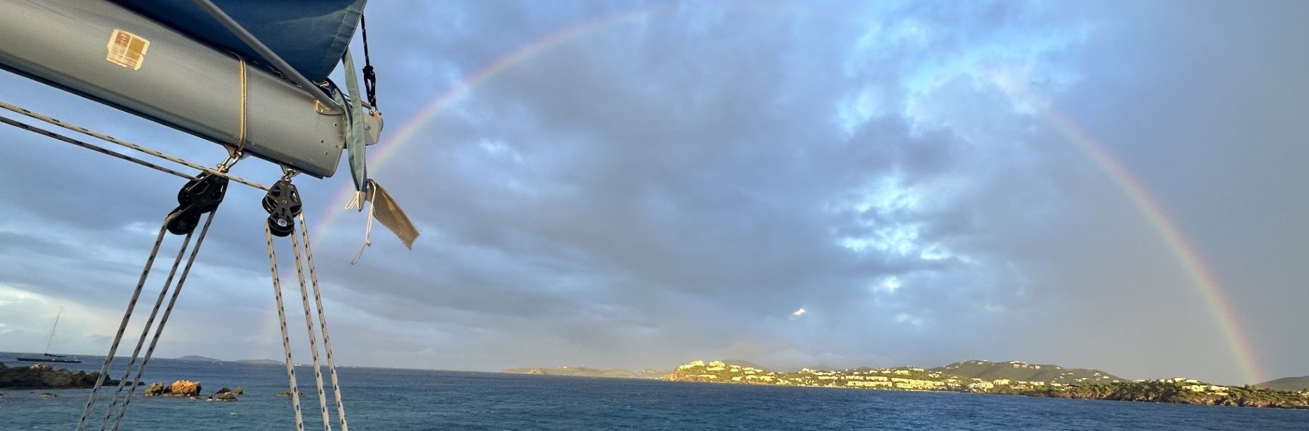 Rainbow over St. Thomas, USVI - from Christmas Cove